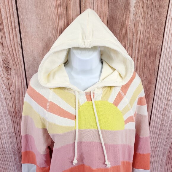 Faherty Soleil Hoodie Womens Size Medium Sunrise Pullover Cotton - Picture 7 of 15